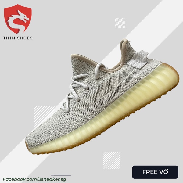 Giày Adidas Yeezy Boost 350 V2 Sesame, Yz 350 Xám Xi Măng , Có Tặng Kèm Vớ Và Full Box