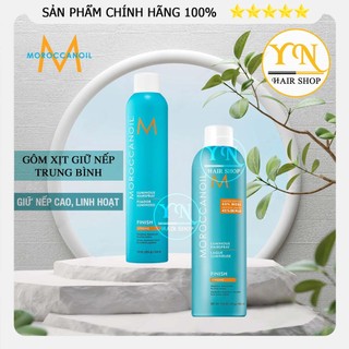 Gôm xịt tóc giữ nếp linh hoạt moroccanoil finish strong