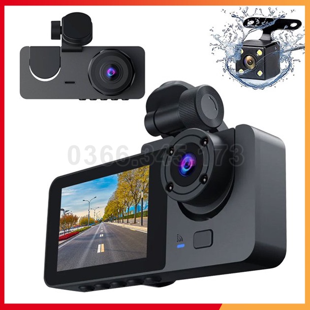 Camera Hành Trình Ô Tô A5 FullHD 1080P 03 Camera Kép Trước Sau Và Trong Xe - Nhiều Tính Năng Thông Minh