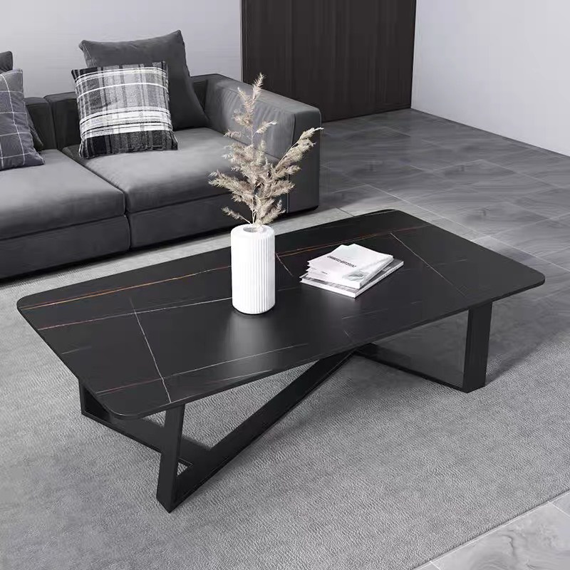 Đơn tỉnh ib shop - Bàn trà đơn Sofa phòng khách mặt đá vân mây chữ nhật chân kim loại chữ Y chéo sang trọng, hiện đại | BigBuy360 - bigbuy360.vn