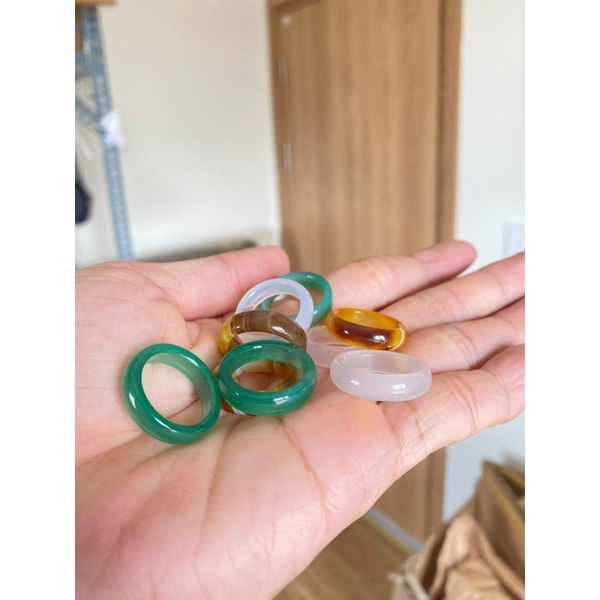 Nhẫn Mã Não Thời trang bản 6mm Đầy đủ size Ni - hình chụp thật 100%