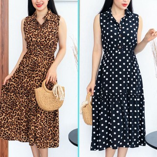 Đầm Maxi Đi Biển Dáng Dài Bigsize AMYRA ,Váy Suông Dài Eo Bo Thun Đi Du Lịch, Váy Mặc Nhà Thoải Mái U30 VA085