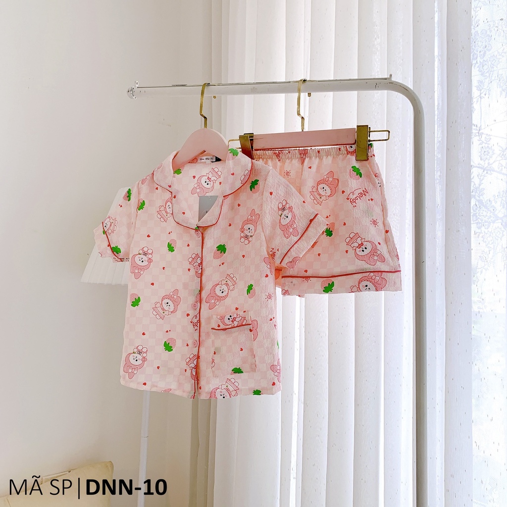 Pijama Đũi Xốp TNQN Tiệm Nhà Bé - Thỏ Monster Doremon
