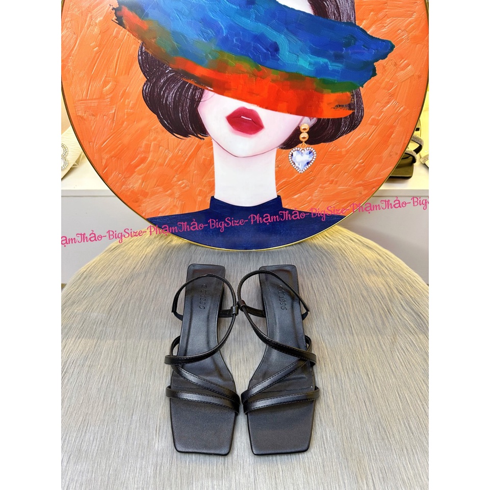 Dép Cao Gót SanDal BigSize 40-44 Gót Vuông 3 Phân