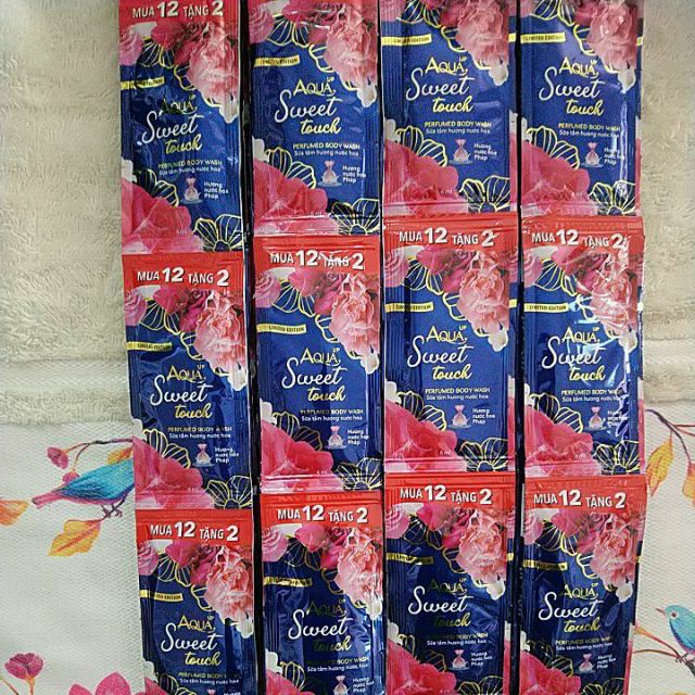 Sữa Tắm Nước Hoa Pháp AQUA UP 6ML Dưỡng Ẩm, Thơm Lâu - Dây 14 gói