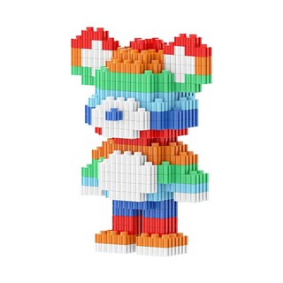 Mô hình lắp ráp gấu bearbrick mini lắp ráp 3d cute Teemo LG 51
