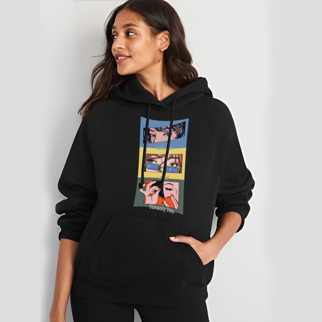 Áo hoodie cặp đôi Twenty two áo hoodie unisex nam nữ form rộng oversize nỉ bông SS2-No.H03 | BigBuy360 - bigbuy360.vn