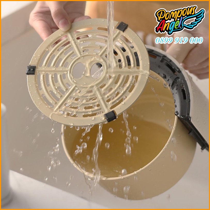 Nồi chiên không dầu mini BEAR QZG-E09F5 dung tích 2L màu trắng kem bảo hành 12 tháng