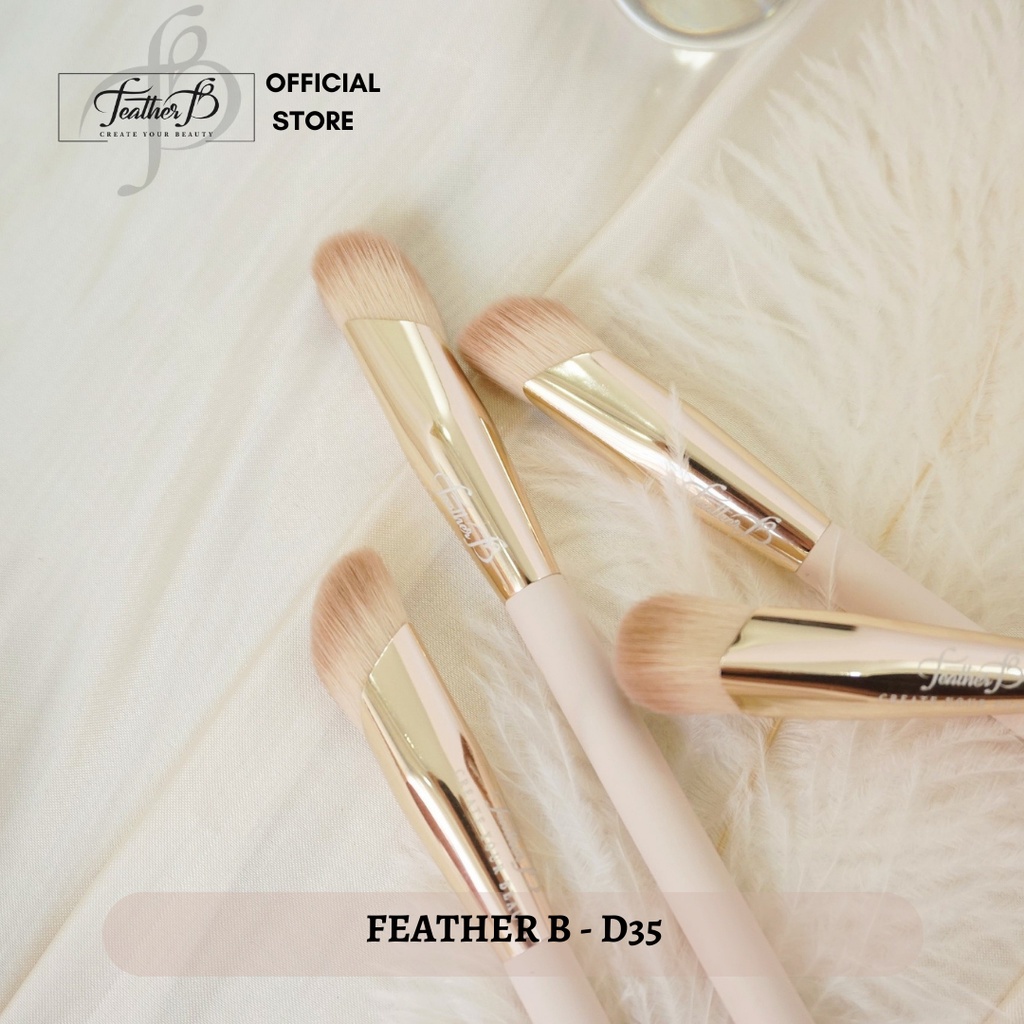Cọ che khuyết điểm đầu vát Feather B D35 Makeup Brush