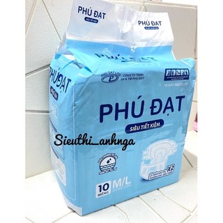 Tã Dán Người Lớn Bịch 10 Miếng Phú Đạt Size M/L