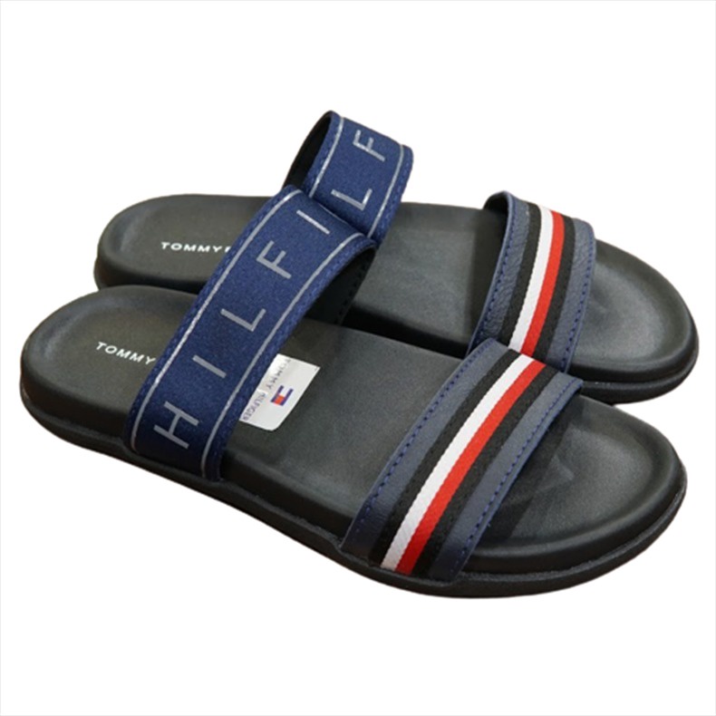 Dép T.O.M.M.Y 2 quai ngang- Xanh navy