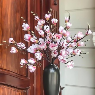 Mộc lan 7 bông  75cm chất liệu xốp, phù hợp trang trí nhà cửa