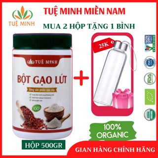 Bột gạo lứt giảm cân Tuệ Minh [Mua 2 Tặng bình detox 25K]- Bột gạo lứt giảm cân an toàn, bột gạo lứt đỏ organic 500g