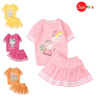 Đồ bộ thun bé gái, đồ bộ trẻ em chất cotton, có nhiều màu, size 3-10 tuổi - SUNKIDS