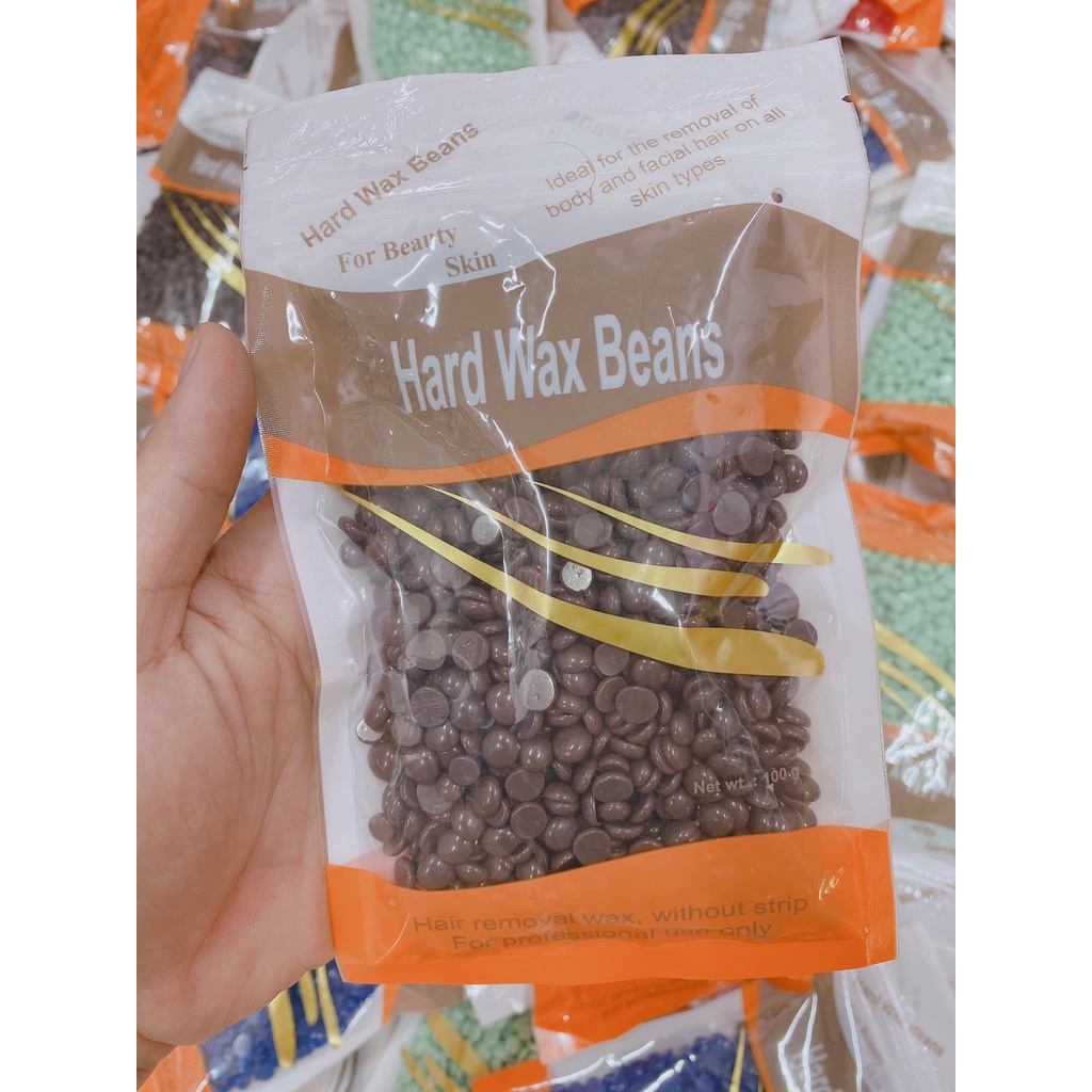 100g SÁP WAX LÔNG NÓNG HẠT ĐẬU HARD WAX BEAN Giao màu ngẫu nhiên