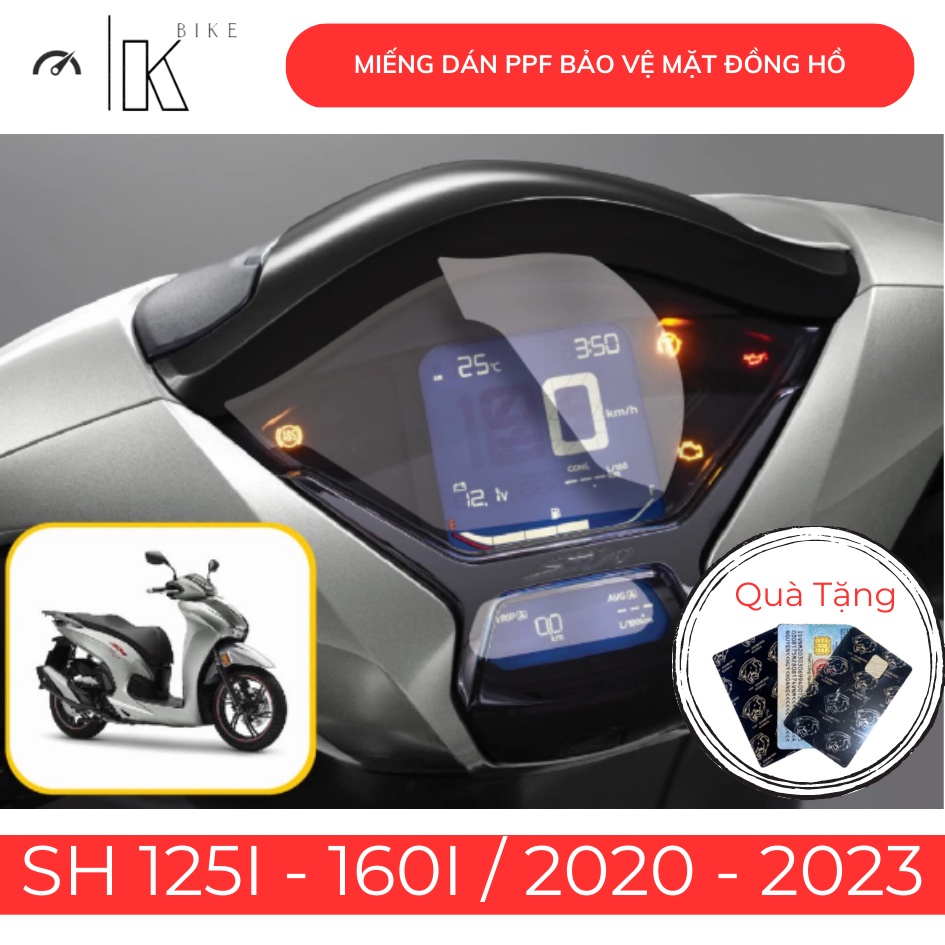 (TẶNG MIẾNG DÁN CCCD) PPF SH. Miếng dán PPF bảo vệ mặt đồng hồ xe Honda SH 2020-2023 | chống xước, phục hồi hoàn hảo.