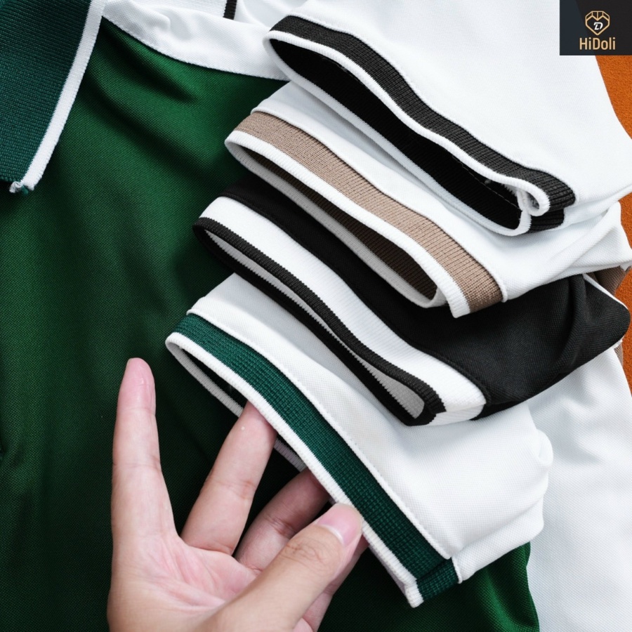 Áo thun POLO thiết kế vải cá sấu cotton CVC cao cấp ngắn tay tông màu sang trọng