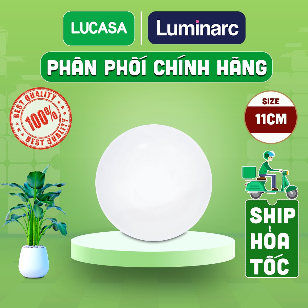 Bộ 6 Đĩa Chấm Thủy Tinh Luminarc Trianon Trắng 11cm - BOL3649 | Phân Phối Chính Hãng