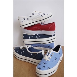 Giày Keds Nữ Trắng Cánh Chim Én