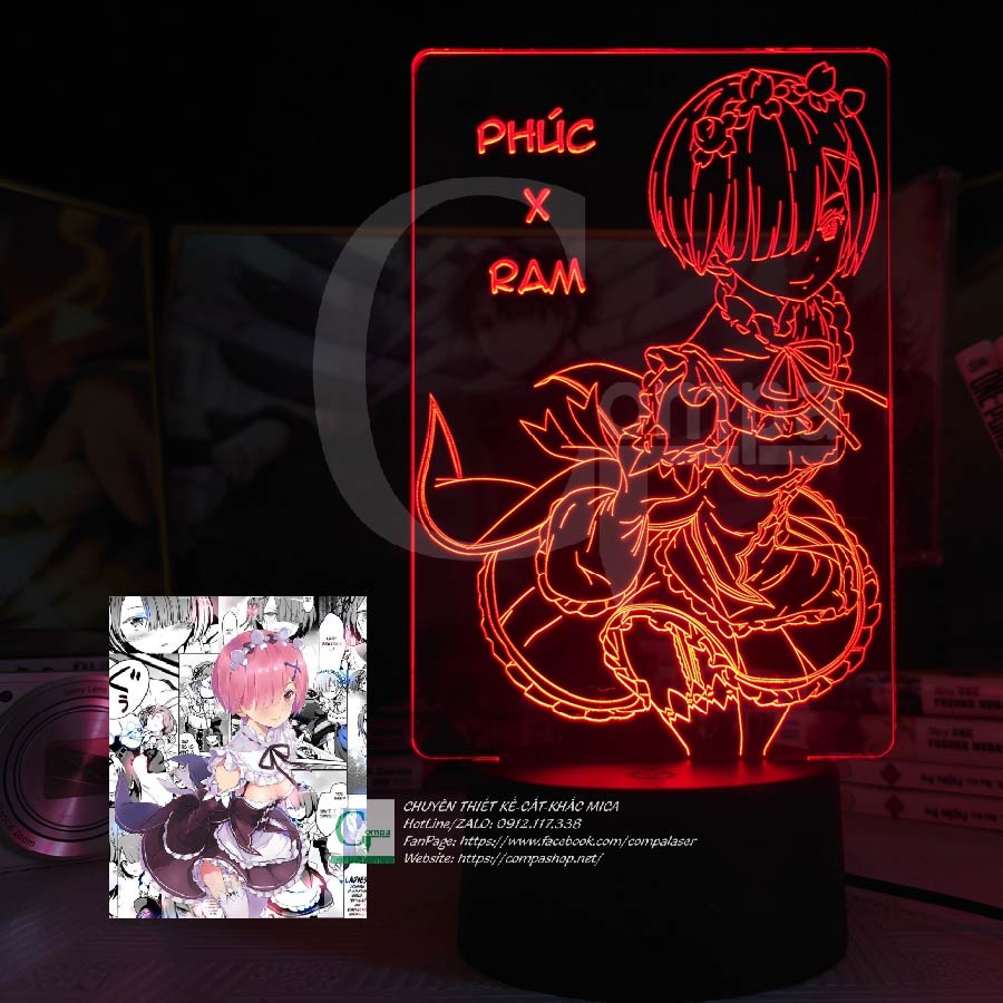 Đèn Ngủ RE ZERO Ram Type 01 16 MÀU TUỲ CHỈNH AREZ0201