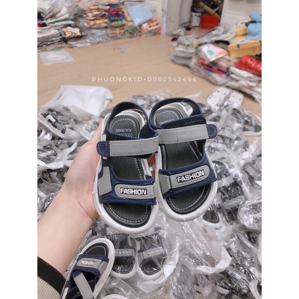 Dép sandal quai hậu hè cho bé trai và bé gái chất cao su mềm êm chân đi học đi chơi
