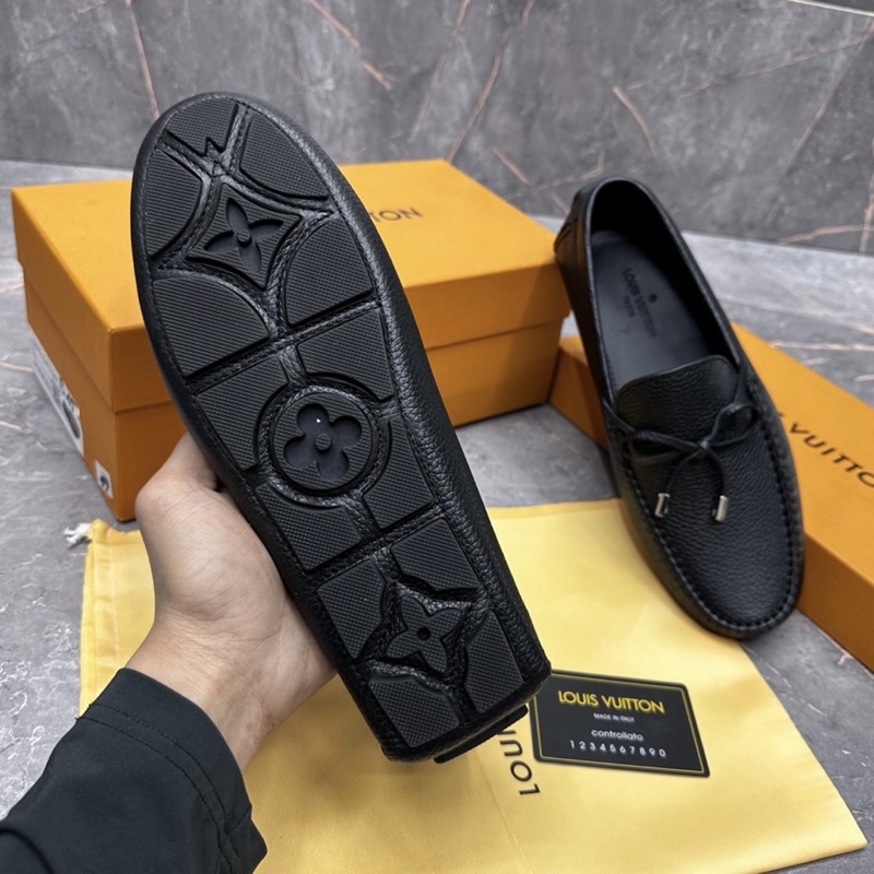 Giày da nam LV hoạ tiết nơ đế cao cấp bản mới 2023