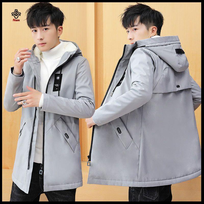 Ch t L Ng cao O kho C nam L T L Ng C U Áo Khoác Gió Cho nam#Áo Khoác Mùa Đông 39% Cotton Lông Cừu Dày Dặn Dáng Rộng Có Đệm Cotton Dài Vừa Kích Thước Lớn