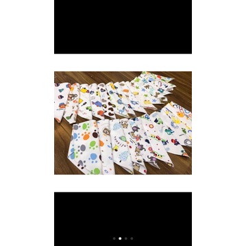 Yếm cotton 2 lớp 2 khuy bấm giữ ấm cổ cho bé