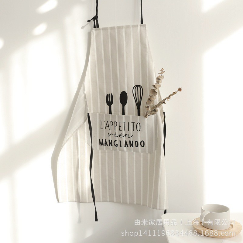 Tạp dề vải cotton cao cấp phong cách Bắc Âu