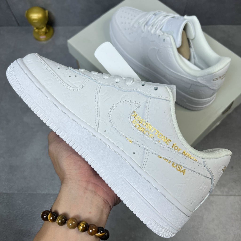 Giày Thể Thao/Giày Sneaker Full Trắng AF1 MIX LV Full Phụ Kiện Kèm Box Bảo Vệ