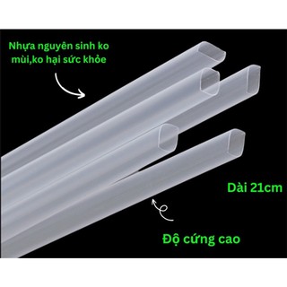Ống hút trân châu, ống hút trà sữa trong phi 12, dài 21cm 500g