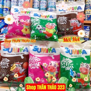 Kẹo Mềm Sữa Bò SUMIKA Có 3 Vị 140g Vị Sữa / Vị Dâu / Vị Sôcôla