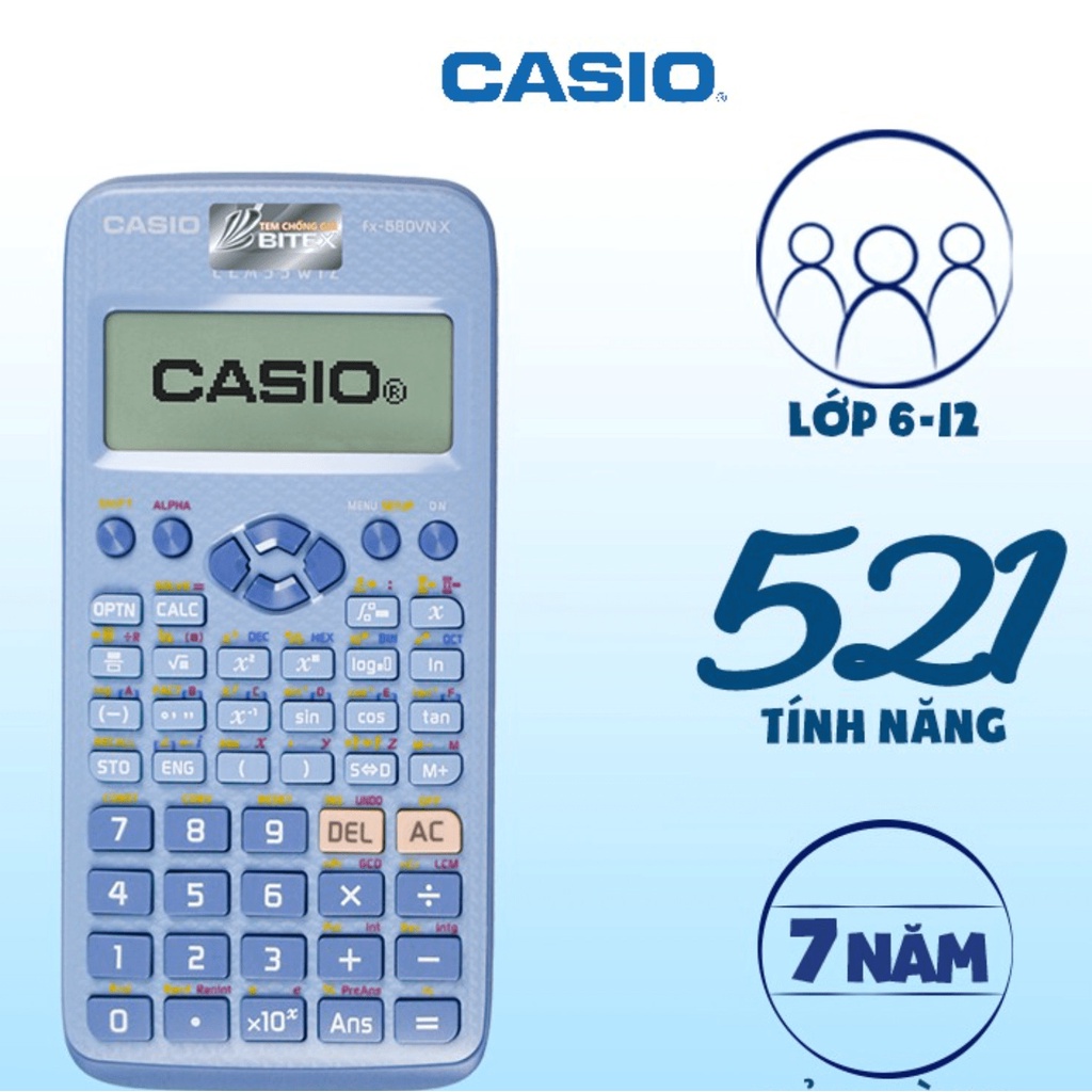 Máy Tính Casio FX-580 VNX Hàng Chính Hãng Bảo Hành 7 Năm