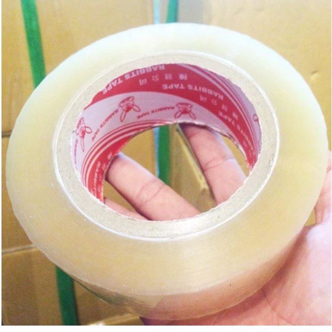 1 Cuộn Băng Keo Siêu Dính Loại 1- Dày, dẻo kéo ko bị đứt- 2 màu Trắng, Vàng- hàng đủ 100 Yard