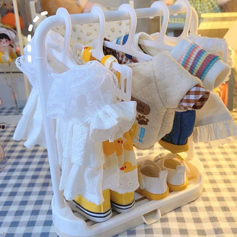 Giá treo quần áo doll bông / búp bê bjd