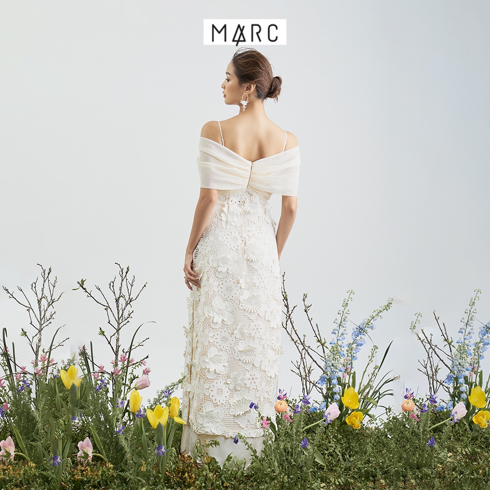 Áo dài cách tân nữ MARC FASHION cách điệu vai Hy Viên FASH120422