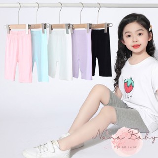Quần legging lửng cho bé gái Nanababy cạp cao nhiều màu xinh, chất liệu mát mẻ, vô cùng tôn dáng QA83