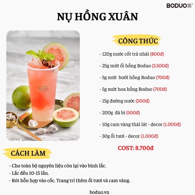 Mứt Ôỉ Hồng Boduo hộp 1kg
