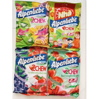 Kẹo Mềm Alpenliebe 2Chew kiwi chanh dây / Hương xoài nhân muối ớt gói 87g
