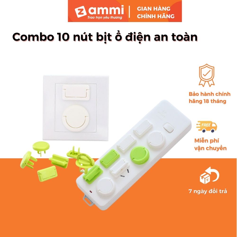 Combo 10 Nút bịt ổ điện Nhựa ABS cao cấp an toàn cho bé