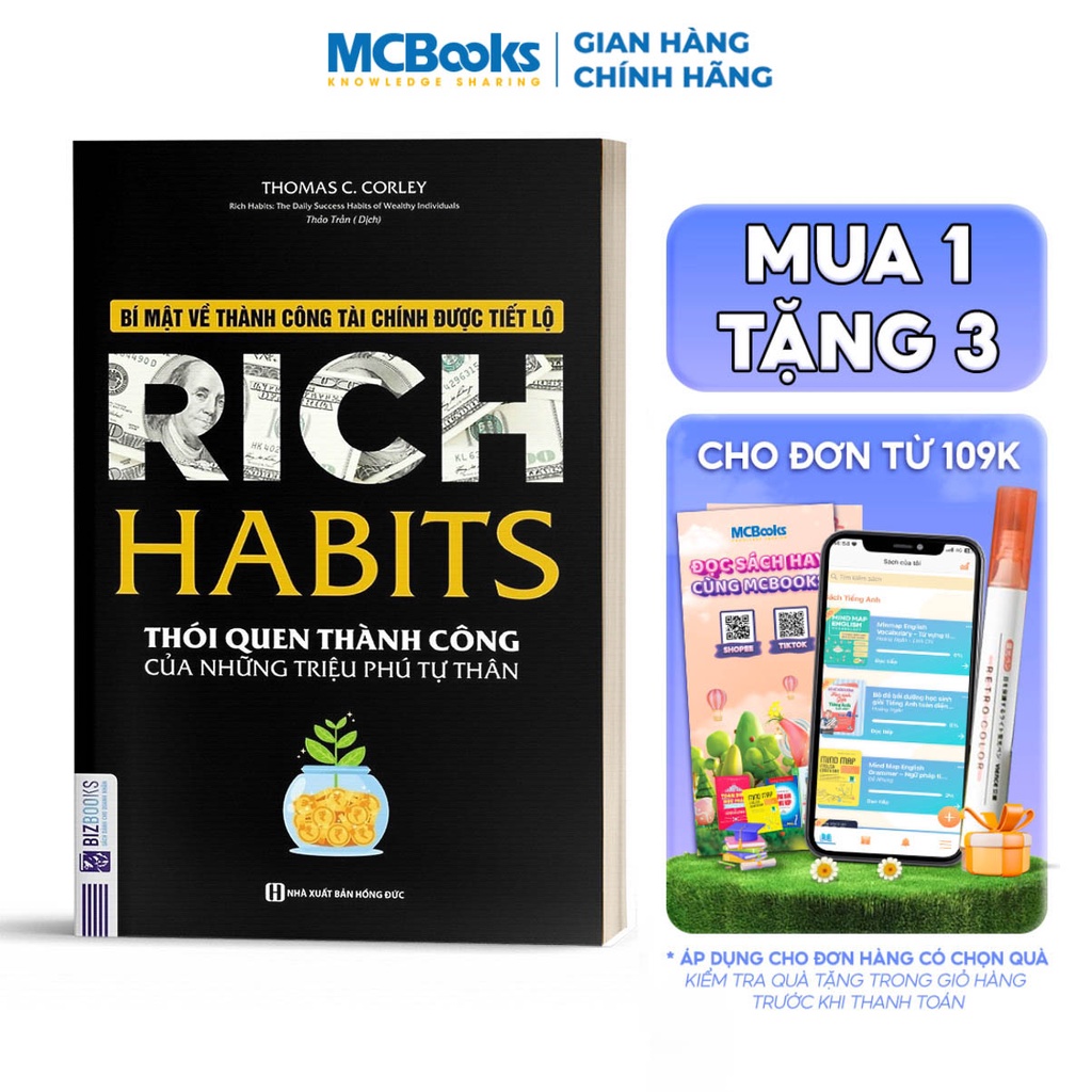 Sách Rich Habits - Thói Quen Thành Công Của Những Triệu Phú Tự Thân - BizBooks