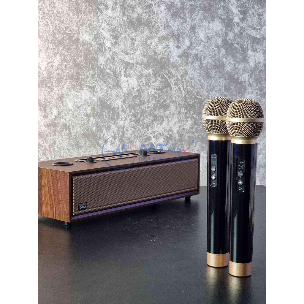 Loa Bluetooth XM-U525 Kèm 2 Micro Karaoke. Kết nối với nhiều thiết bị như Điện thoại, TV, PC, laptop, máy chiếu...