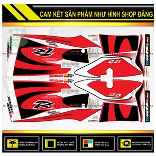 TEM RỜI SATRIA 2000 PHỐI ĐỎ ĐEN KHÔNG TỔ ONG