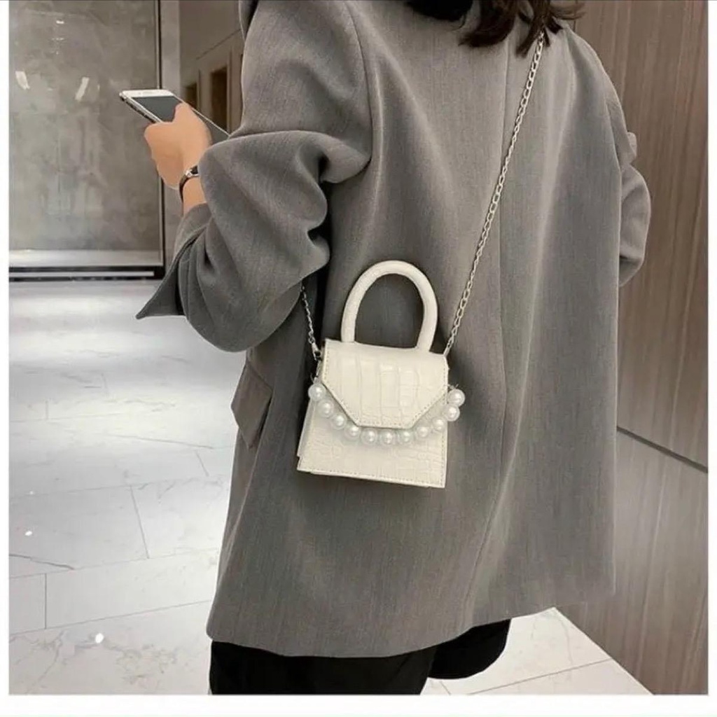 Túi xách nữ mini dây ngọc thời trang siêu phẩm siêu sang chảnh