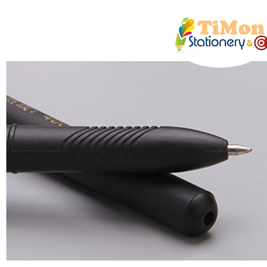 Bút bi có nắp TM stationnery,mực Gel- ngòi 0.5mm - mực đen- mã bút TM02