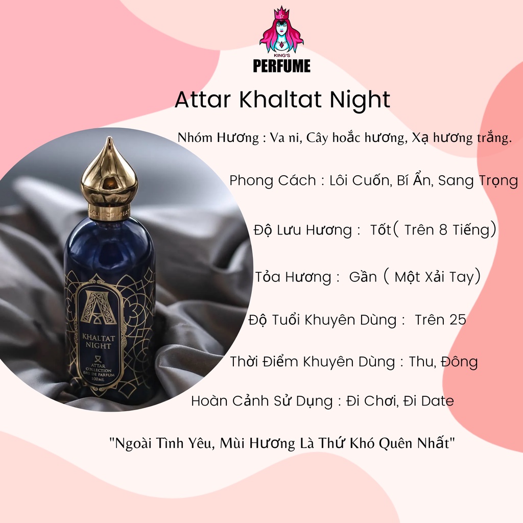 Nước Hoa Khaltat Night Sang Trọng Bí Ẩn