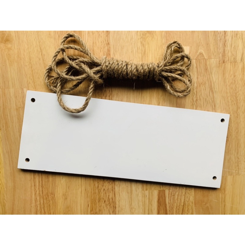 Kệ gỗ treo tường TRẮNG kích thước 15x40 cm tặng kèm dây day .