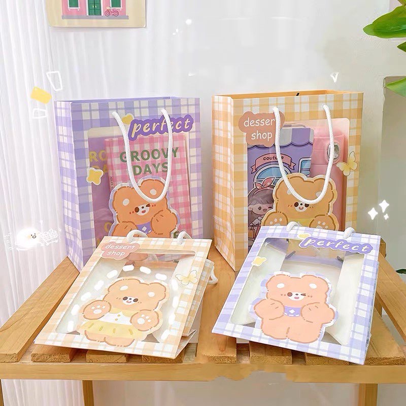 Túi Giấy Có Quai Đựng Quà Họa Tiết Hoạt Hình Đáng Yêu