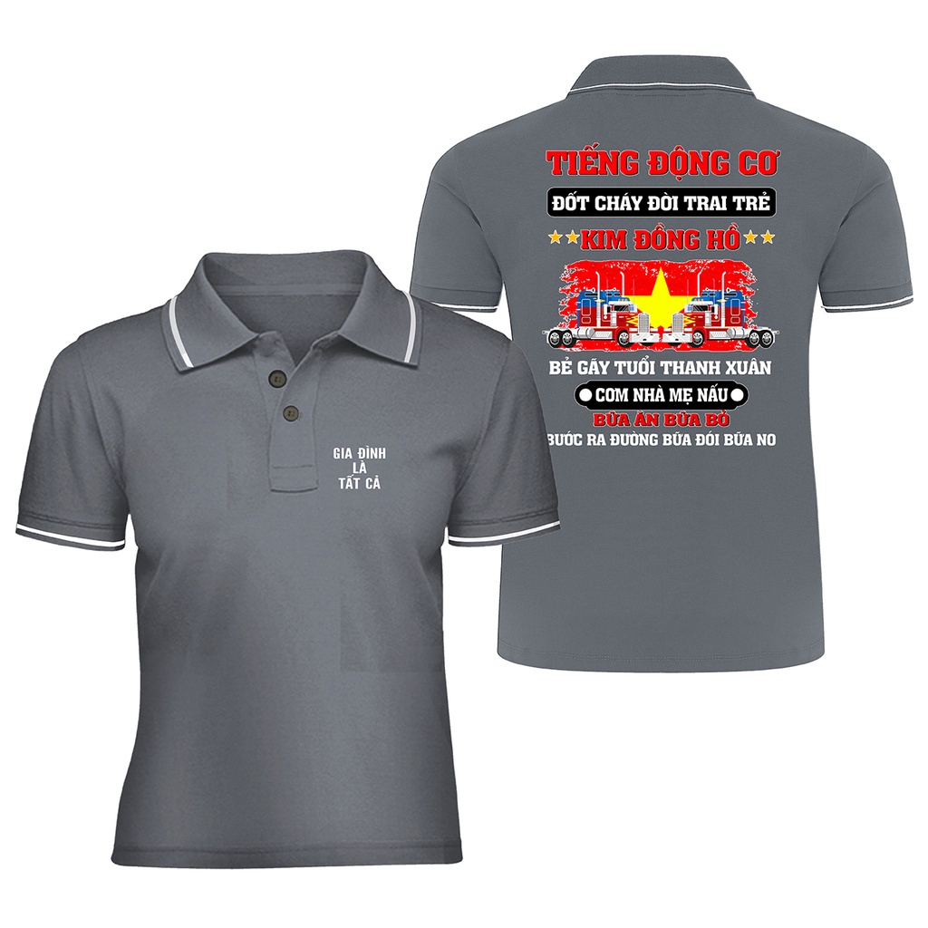 Áo Polo Đời Tài Xế Chất Liệu Poly Thái Thoáng Mát,Logo Mẫu Đa Dạng