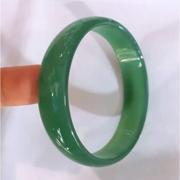 VÒNG TAY ĐÁ MÃ NÃO BẢN HẸ XANH 12MM - ĐỦ SIZE - ĐÁ CHẤT LƯỢNG TỐT - HÌNH CHỤP THẬT 100%